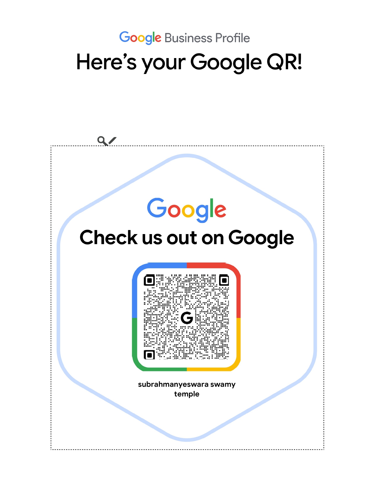 Google Business QR Code